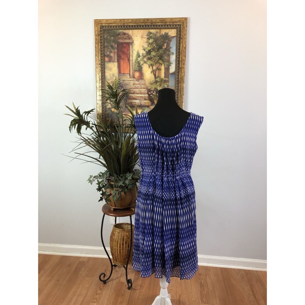 Calvin Klein Printed Chiffon Lagenlook Boho Vacation Resort Wear Sleeveless